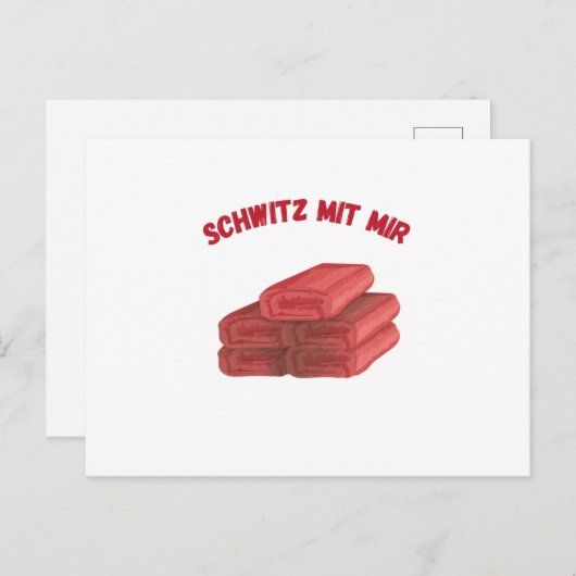 Sauna Sweet with me Saunas Postkarte (Vorne/Hinten)