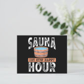 Sauna the new happy hour postkarte (Stehend Vorderseite)