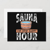 Sauna the new happy hour postkarte (Vorne/Hinten)
