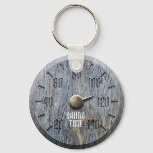 Sauna Time Keychain Schlüsselanhänger (Vorderseite)