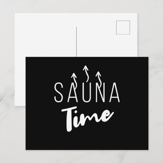 Sauna TIme Wellness Postkarte (Vorne/Hinten)