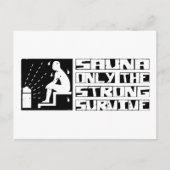 Sauna Überleben Postkarte (Vorderseite)