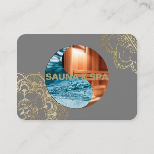 SAUNA & WELLNESS-CENTER - Visitenkarte (Vorderseite)