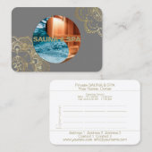 SAUNA & WELLNESS-CENTER - Visitenkarte (Vorne/Hinten)