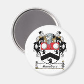 Saunders Familienwappen Magnet (Vorderseite/Rückseite)