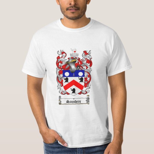 Saunders-Familienwappen - Saunders-Wappen T-Shirt (Vorderseite)
