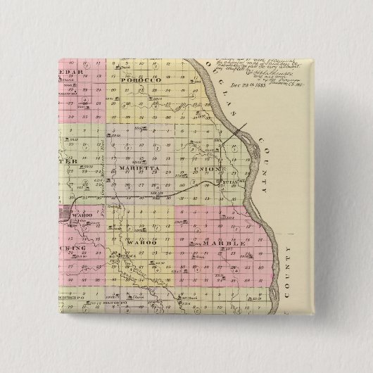 Saunders Landkreis, Nebraska Button (Vorderseite)