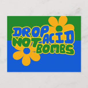 Säure fallen lassen, nicht Bomben Postkarte