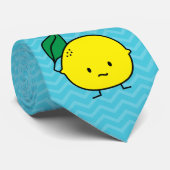 Saure gelbe Zitronenblatt-Zitrusfrucht lemony Krawatte (Gerollt)