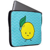 Saure gelbe Zitronenblatt-Zitrusfrucht lemony Laptopschutzhülle (Vorne Rechts)