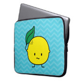Saure gelbe Zitronenblatt-Zitrusfrucht lemony Laptopschutzhülle (Vorderseite Links)