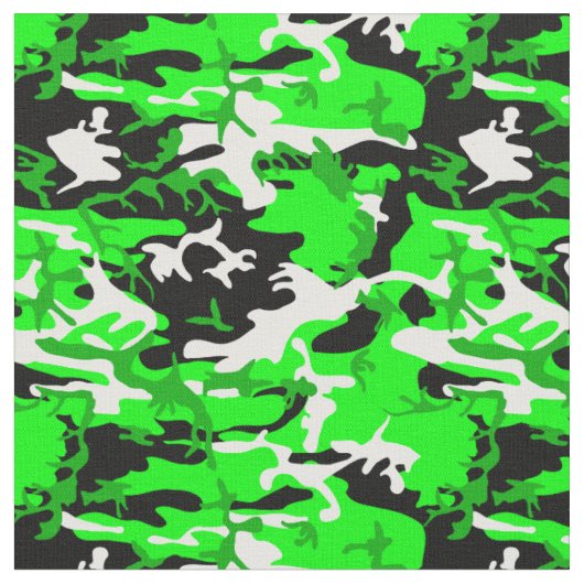 Säure-grüne Tarnung Schwarz-weiße Camouflage Stoff (Nahaufnahme)