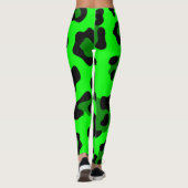 Säure-Grünleopard Leggings (Rückseite)