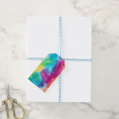 Saure Neon Regenbogen-gefärbte Krawatte Geschenkanhänger (Mit Garn)