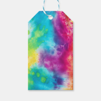 Saure Neon Regenbogen-gefärbte Krawatte Geschenkanhänger