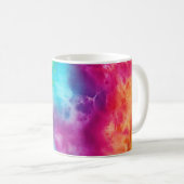 Saure Neon Regenbogen-gefärbte Krawatte Kaffeetasse (VorderseiteRechts)