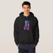 Säure Pixie Laser Cat in der City psychedelisch Hoodie (Vorne ganz)