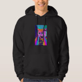 Säure Pixie Laser Cat in der City psychedelisch Hoodie (Vorderseite)