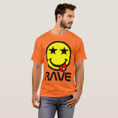 Säure-Rave-Smile-Gesicht Gefärbte Krawatte T-Shirt (Vorne ganz)