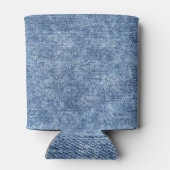 Säure waschen blaue Denim, nah-up Textur. Dosenkühler (Rückseite)