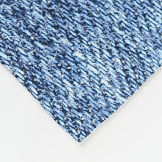 Säure waschen blaue Denim, nah-up Textur. Fleecedecke (Ecke)