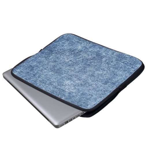 Säure waschen blaue Denim, nah-up Textur. Laptopschutzhülle (Vorne Knopf)