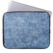 Säure waschen blaue Denim, nah-up Textur. Laptopschutzhülle (Vorderseite)