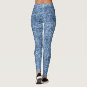 Säure waschen blaue Denim, nah-up Textur. Leggings (Rückseite)