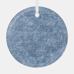 Säure waschen blaue Denim, nah-up Textur. Ornament Aus Glas