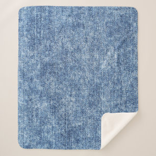 Säure waschen blaue Denim, nah-up Textur. Sherpadecke