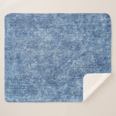 Säure waschen blaue Denim, nah-up Textur. Sherpadecke (Vorderseite (Horizontal))