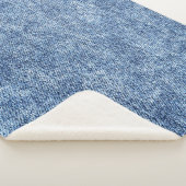 Säure waschen blaue Denim, nah-up Textur. Sherpadecke (3/4)