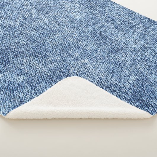 Säure waschen blaue Denim, nah-up Textur. Sherpadecke (3/4)