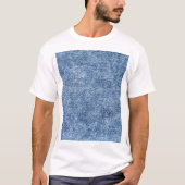 Säure waschen blaue Denim, nah-up Textur. T-Shirt (Vorderseite)