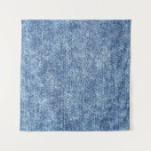 Säure waschen blaue Denim, nah-up Textur. Wandteppich (Vorderseite (Horizontal))