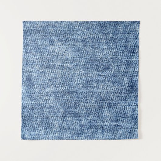 Säure waschen blaue Denim, nah-up Textur. Wandteppich (Vorderseite)