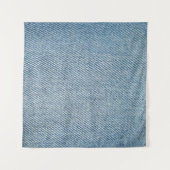 Säure waschen blaue Jeans, Denim Textur. Wandteppich (Vorderseite (Horizontal))