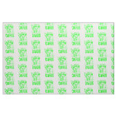 Säuregrün-halloween Kaffee trinken Zombie Stoff (Fat Quarter (45,7 x 55,9 cm))
