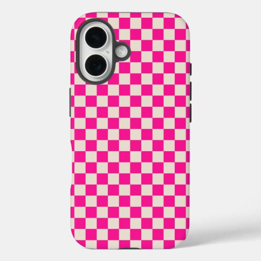 Säuregrün-schwarzes Schachbrettmuster Case-Mate iP iPhone Hülle (Rückseite)
