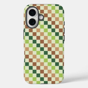 Säuregrün-schwarzes Schachbrettmuster Case-Mate iP iPhone 16 Hülle