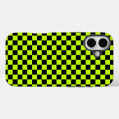 Säuregrün-schwarzes Schachbrettmuster Case-Mate iPhone Hülle (Rückseite (Horizontal))