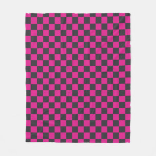 Säuregrün-schwarzes Schachbrettmuster-Fliesblanket Fleecedecke