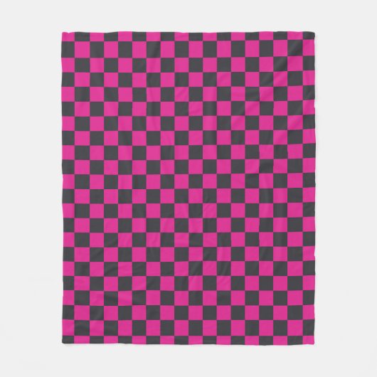 Säuregrün-schwarzes Schachbrettmuster-Fliesblanket Fleecedecke (Vorderseite)
