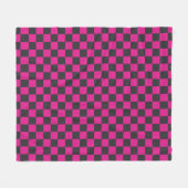Säuregrün-schwarzes Schachbrettmuster-Fliesblanket Fleecedecke (Vorderseite (Horizontal))