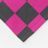 Säuregrün-schwarzes Schachbrettmuster-Fliesblanket Fleecedecke (Ecke)