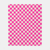 Säuregrün-schwarzes Schachbrettmuster-Fliesblanket Fleecedecke (Vorderseite)