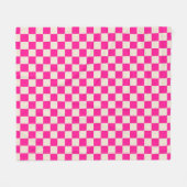 Säuregrün-schwarzes Schachbrettmuster-Fliesblanket Fleecedecke (Vorderseite (Horizontal))