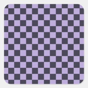 Säuregrün-schwarzes Schachbrettmuster quadratische Quadratischer Aufkleber