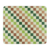 Säuregrün-schwarzes Schachbrettmuster Schneide-Ebe Schneidebrett (Vorderseite)