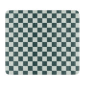 Säuregrün-schwarzes Schachbrettmuster schneidendes Schneidebrett (Vorderseite)